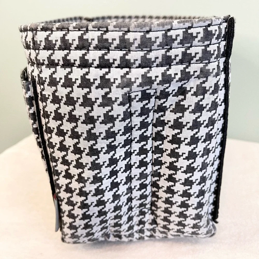 ZTUGO Women's Black Houndstooth Lightweight Versatile Universal Organizer